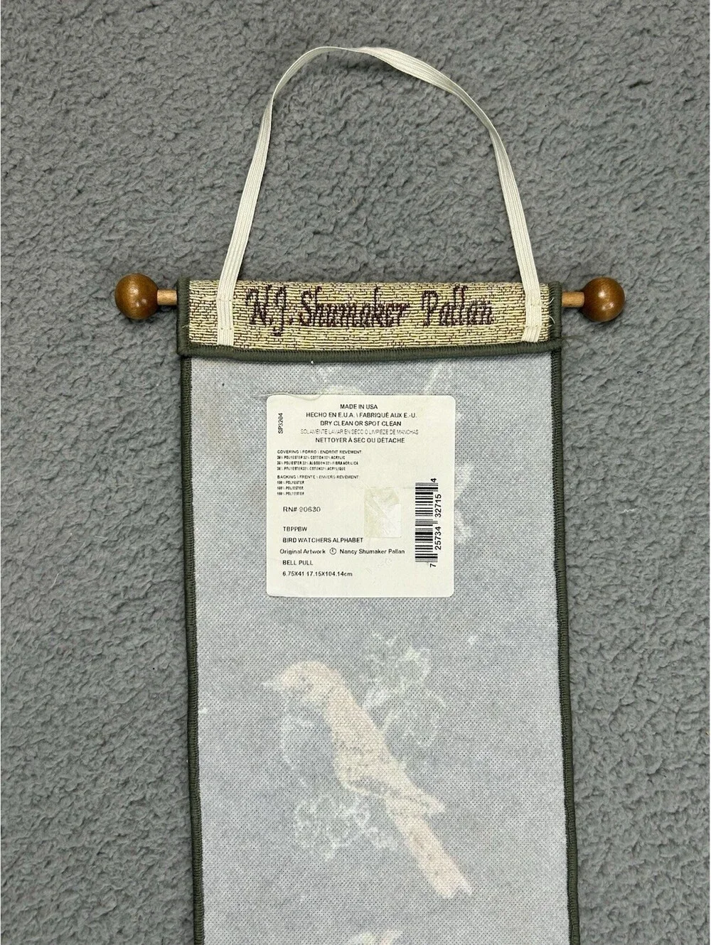 Nancy Shumaker Pallan Bird Watchers Welcome Home Woven Tapestry 6.75